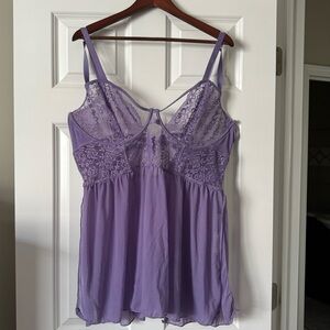 NWT. Adore Me babydoll nightie with matching thong. Size 4x